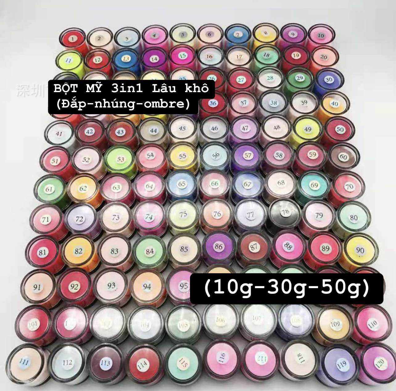 Bột mỹ 5in1 đắp móng, bột nhúng, bột ombre, bột nắn hoa...vv