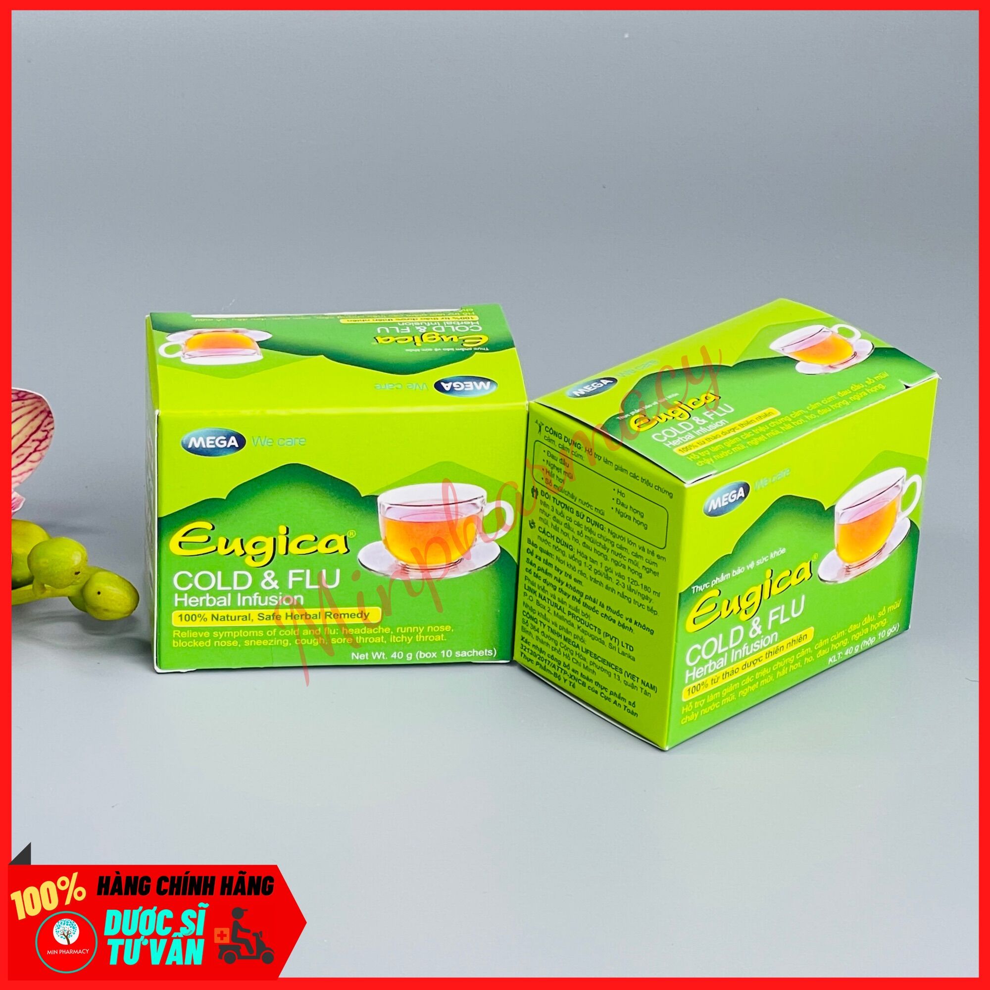 Trà thảo dược Eugica Cold & Flu (10 gói/hộp) - Minpharmacy