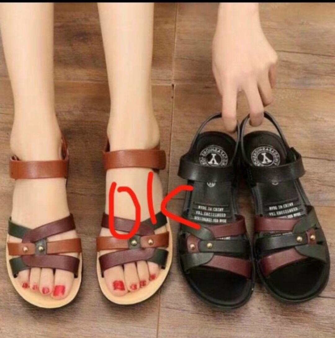Dép sandal  dép quai hậu nữ cao su mềm dẻo thời trang đế bằng