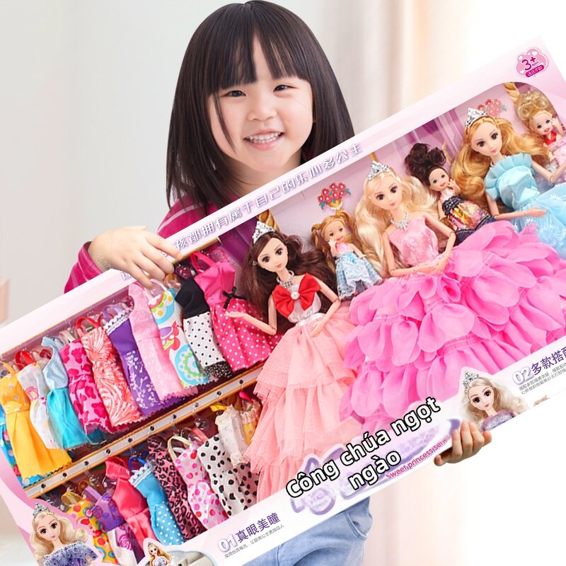 JINGQING | Doll Playset with Multiple Outfits Giá  912,000 Đồng*Miễn phí vận chuyển