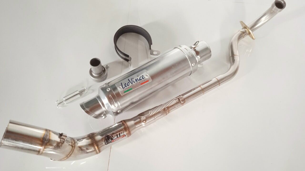 Pô leovince full cổ 2 khúc wave a110 s110 rsx110 wave blade future neo future x