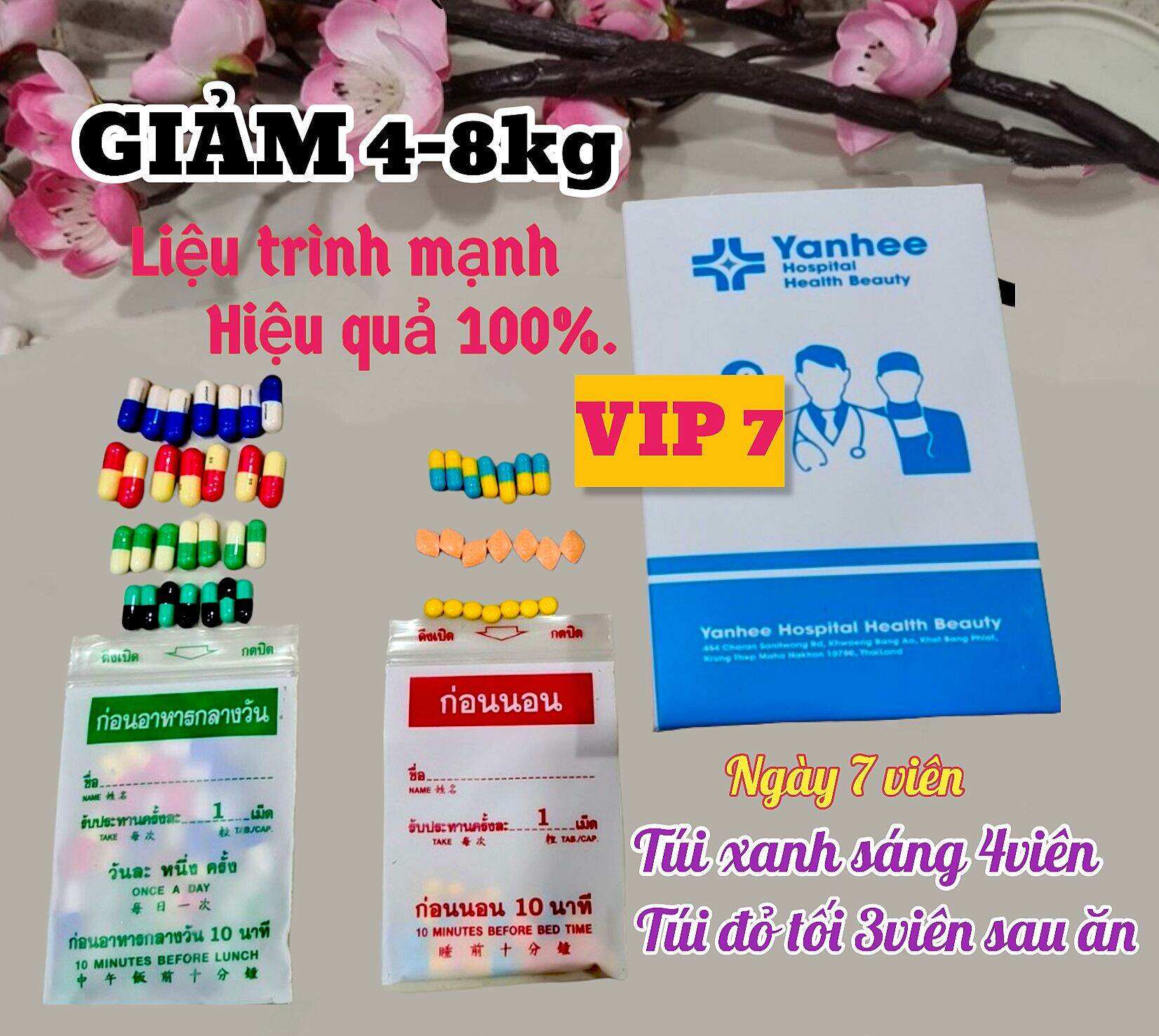 Giảm Cân Cấp Tốc VIP 7 Yanhee Thái Lan Giảm Nhanh An Toàn [ 1 tuần]