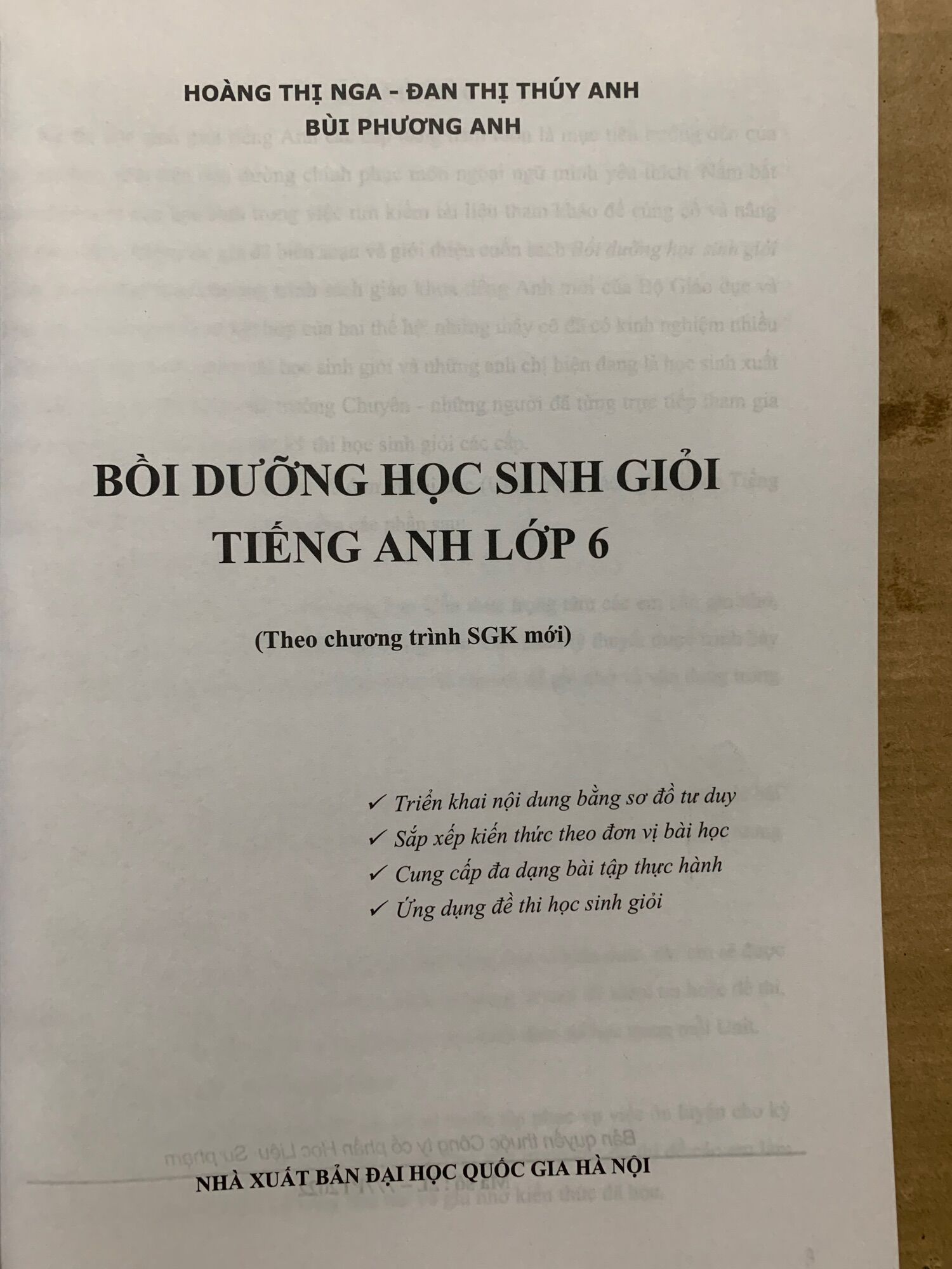 Bồi dưỡng học sinh giỏi tiếng anh lớp 6 (CT SGK mới)