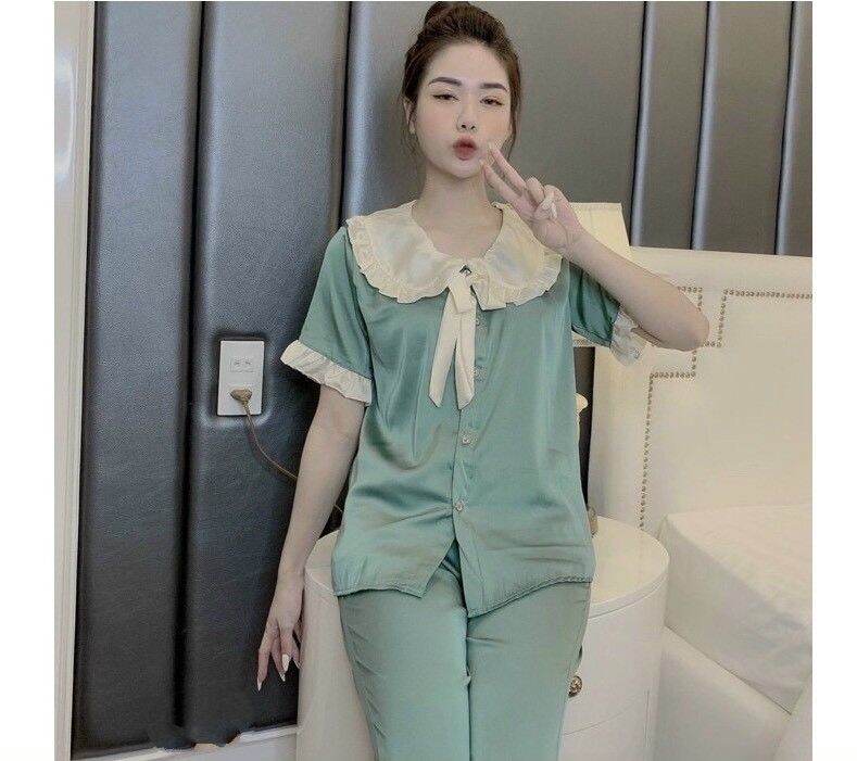 Bộ lụa bèo tay cộc quần dài siêu xinh