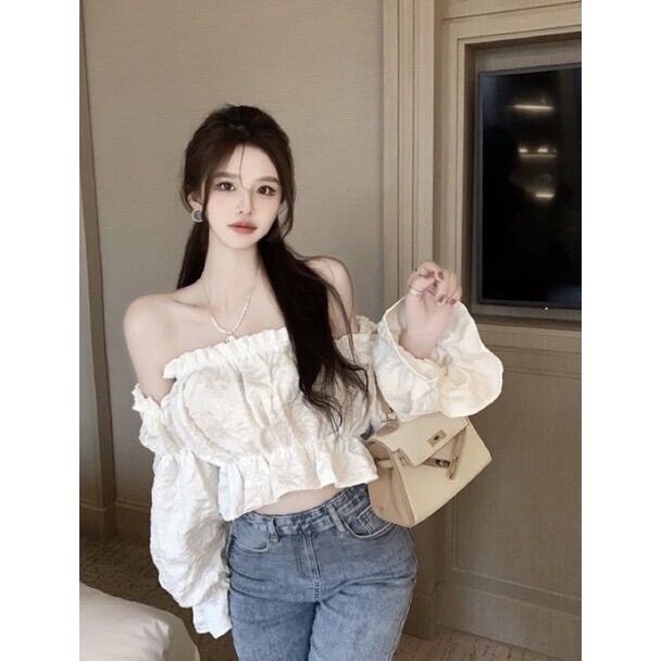 Áo trễ vai tay bồng xinh b5