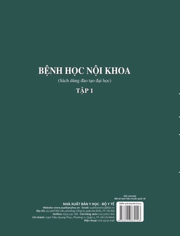Sách - Bệnh học nội khoa 2023 (Tập 1 + 2 Sách dùng đào tạo đại học)