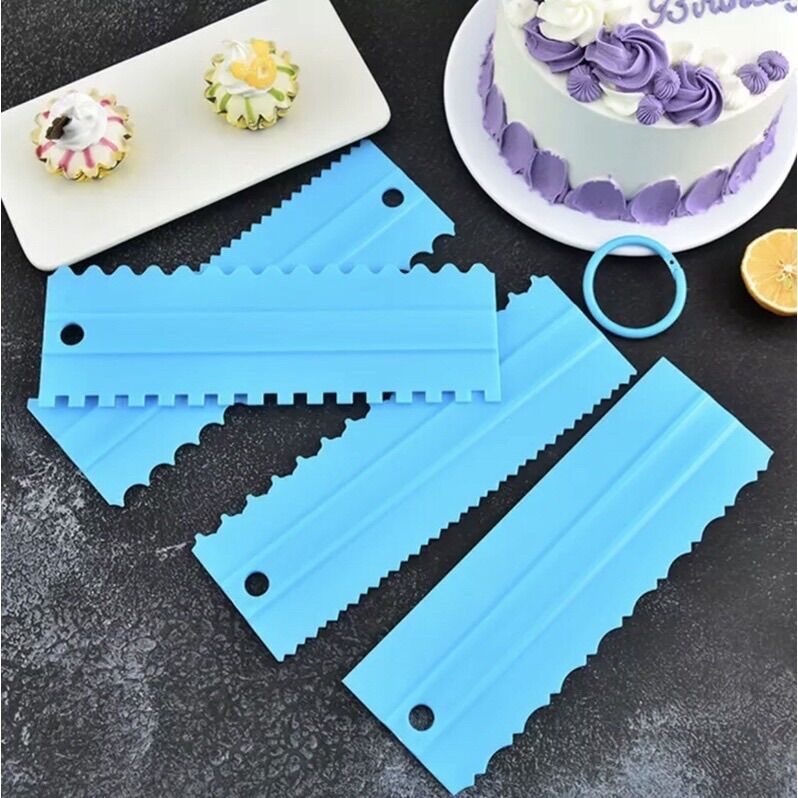 Bộ 4 dụng cụ chà láng bánh kem 23cm