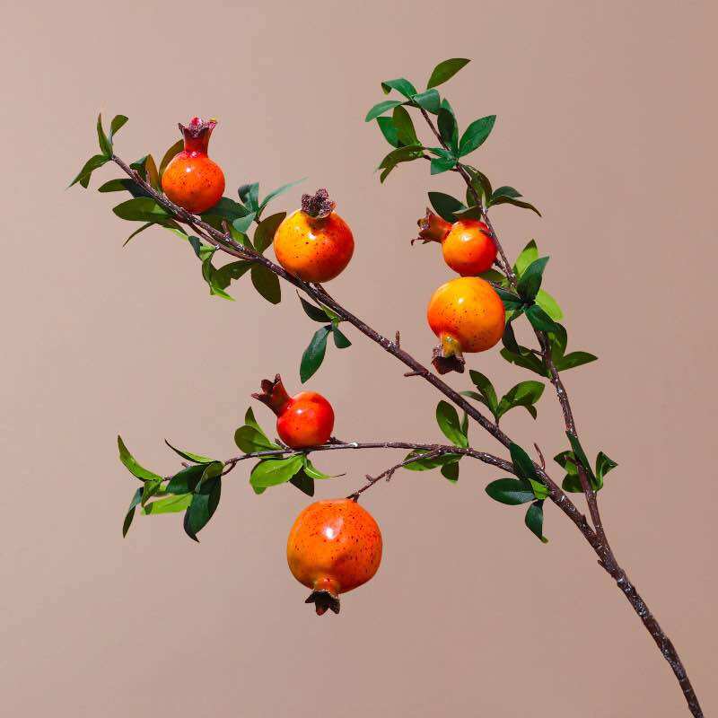 Cành Lựu Giả Giống Thật - Decor Trang Trí Nhà Cửa - Lựu phú quý Cao Cấp