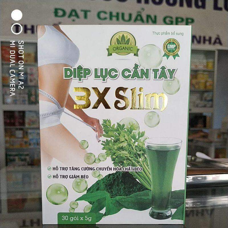 Diệp lục cần tây 3x Slim giảm cân an toàn hiệu quả đẹp da ( Bác sĩ khuyên dùng)