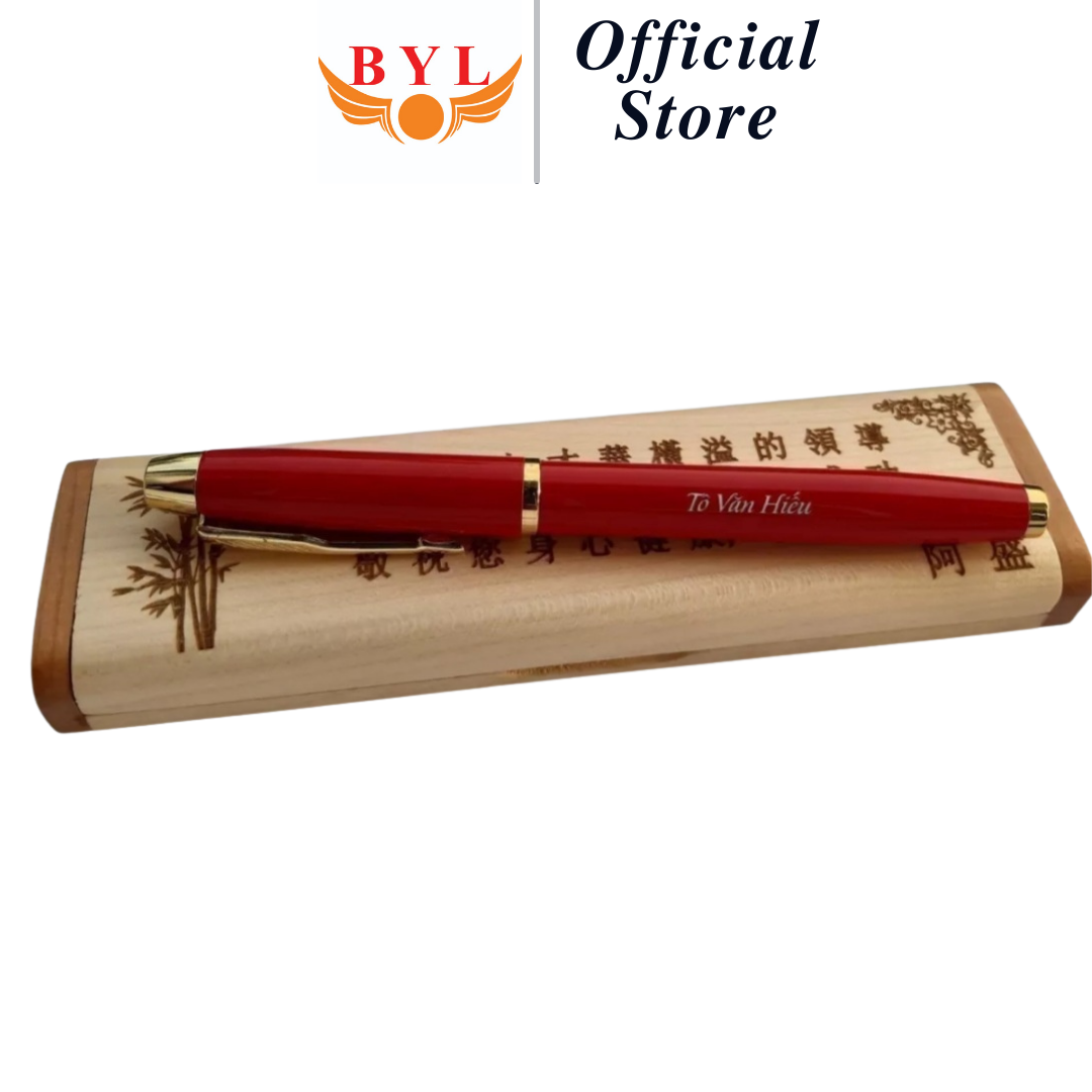 Bút ký khắc tên BYL-006/Bút vỏ đỏ