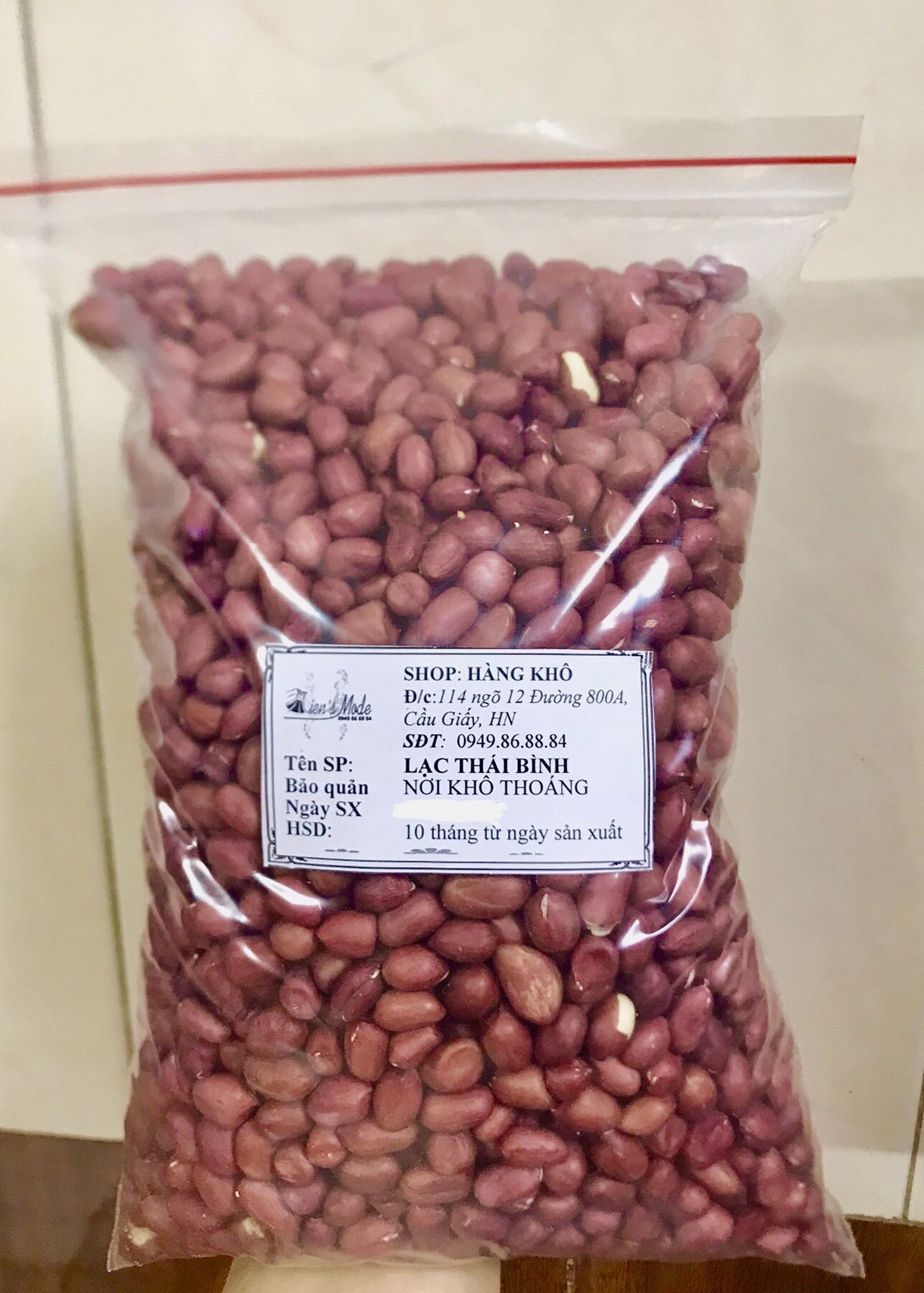 1kg Lạc đỏ Thái Bình, hạt to đều chuẩn