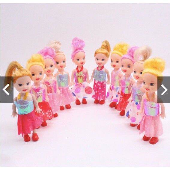 Bộ 2 áo đầm dạo phố cho búp bê em bé nhỏ Lucy 10cm
