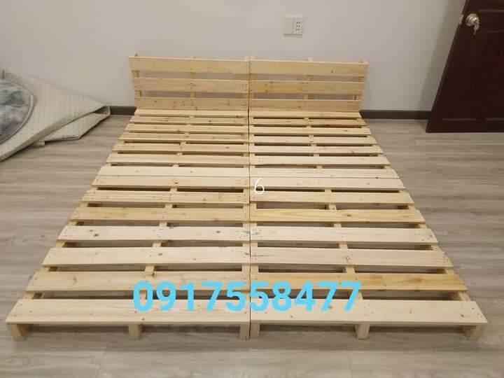 Giường pallet gỗ thông nhập khẩu theo phong cách Hàn Quốc