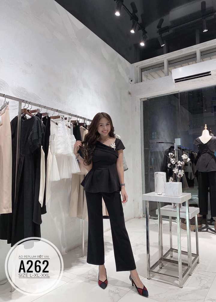 Bigsize Áo Peplum Rớt vai