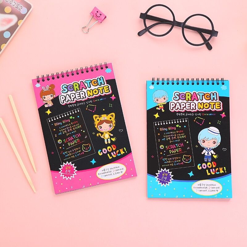 [HCM]Sổ Scratch Note – Sổ Than Ma Thuật Cầu Vồng A6