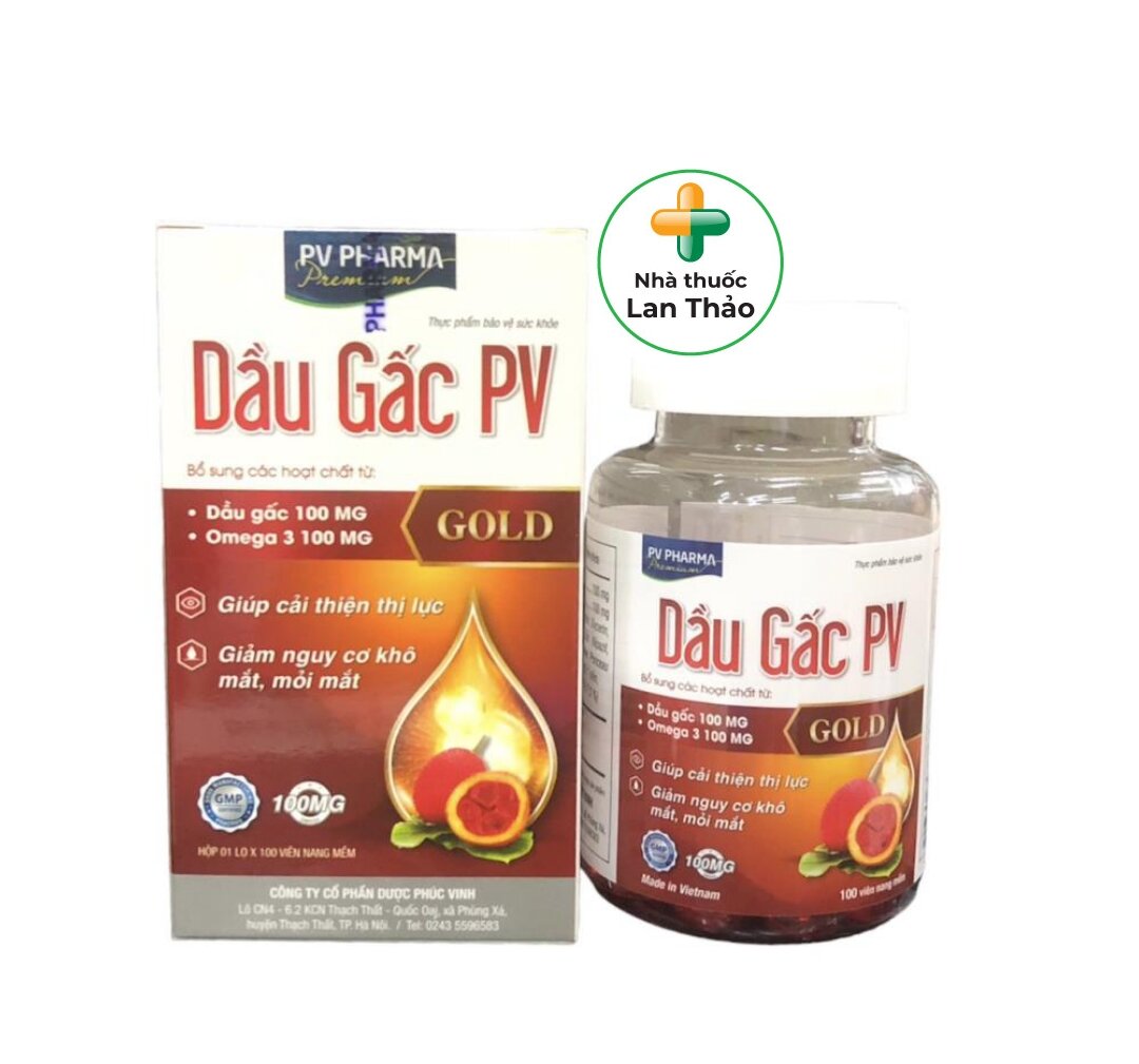 Viên uống bổ mắt dầu gấc pv lọ 100 viên