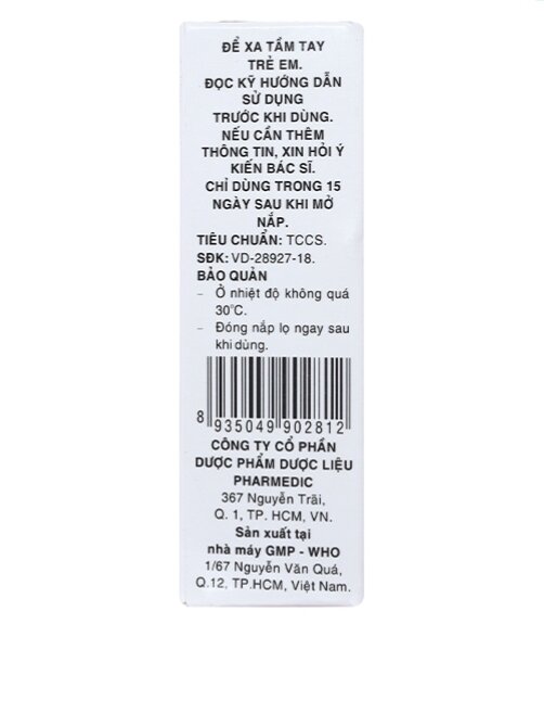 Nhỏ Mắt Mũi Natri Clorid 0,9% Pharmedic (Lốc/10c/10ml)
