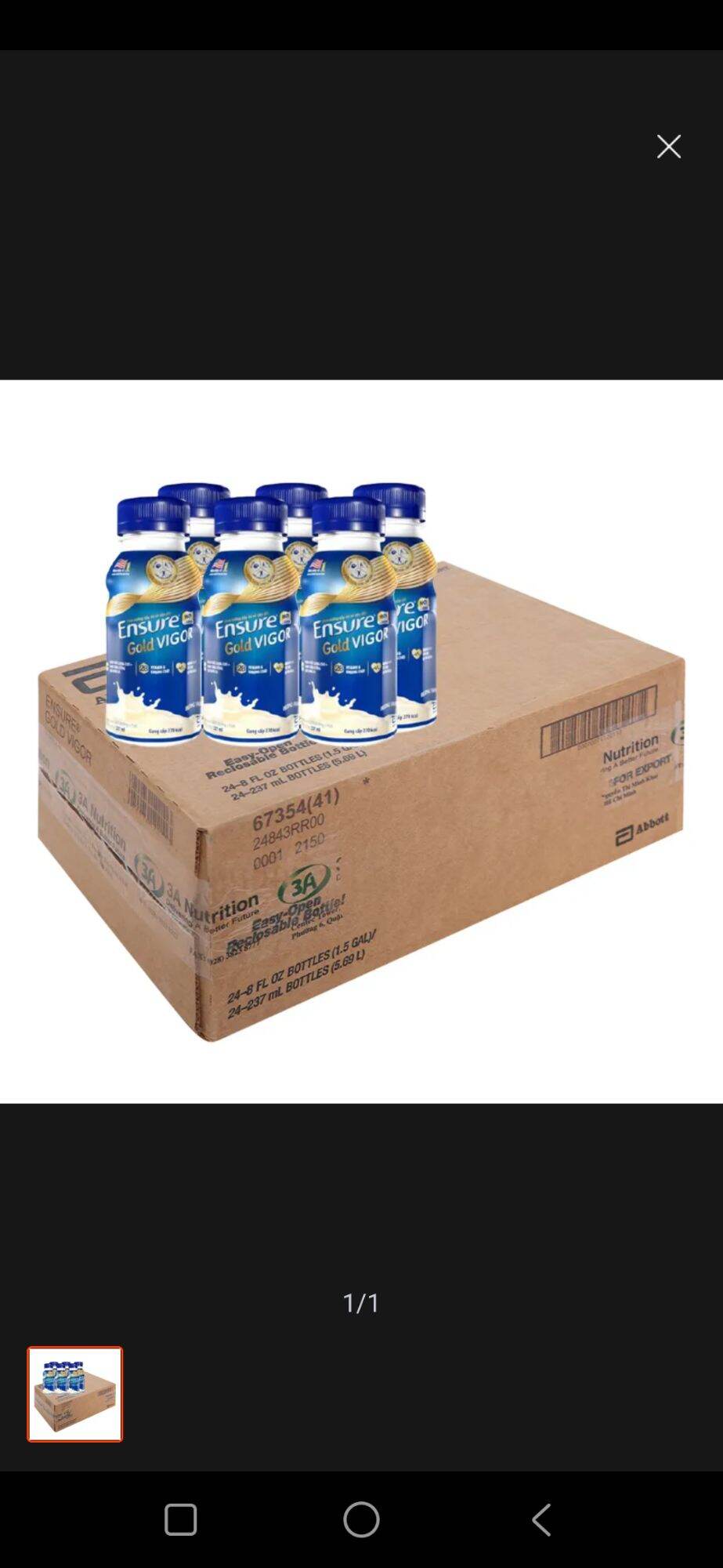 Sữa Ensure Gold vigor nước (lốc 6 chai)