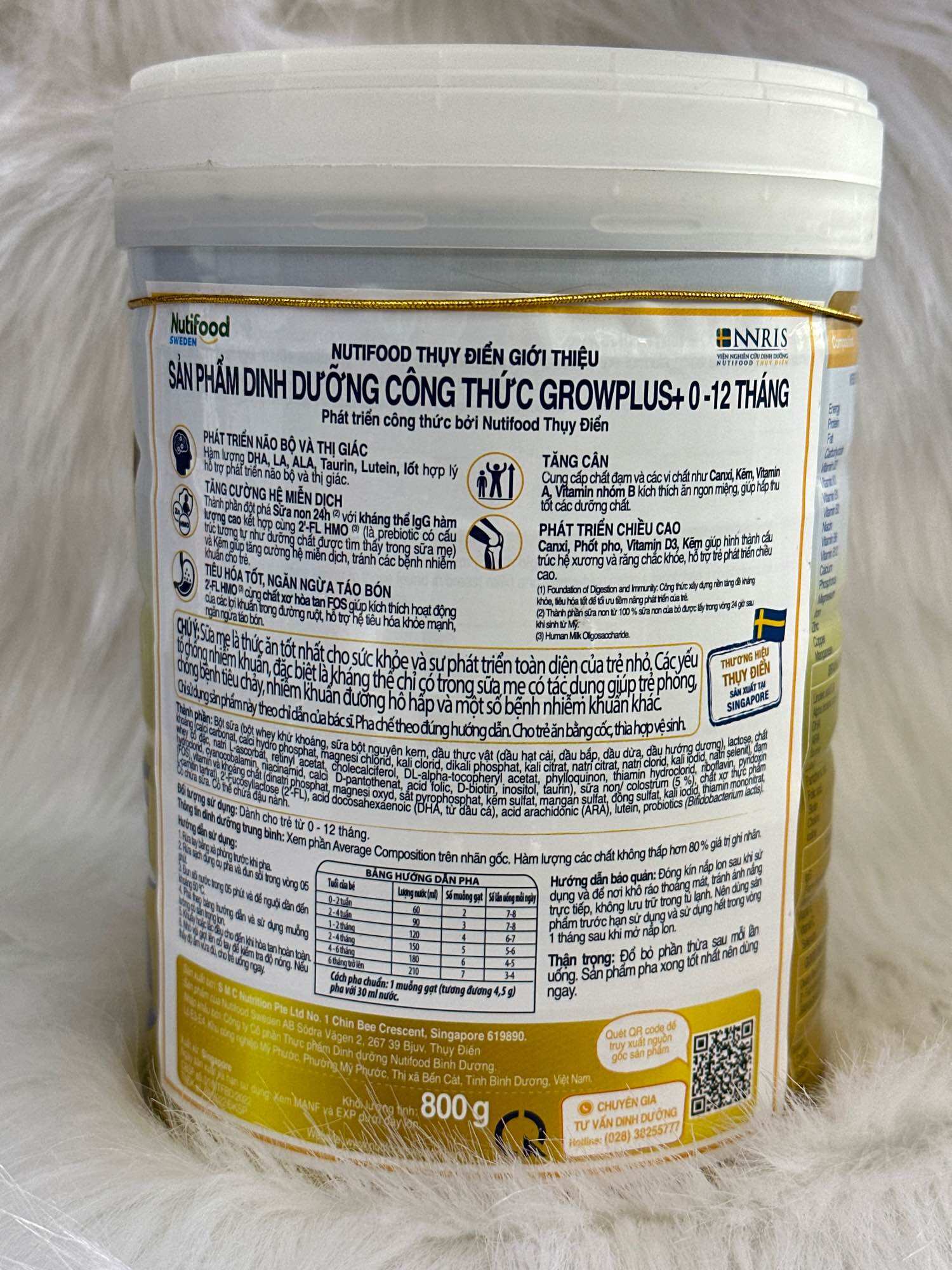 GROWPLUS VÀNG 0+ 800g ( cho trẻ từ 0-12 thang)