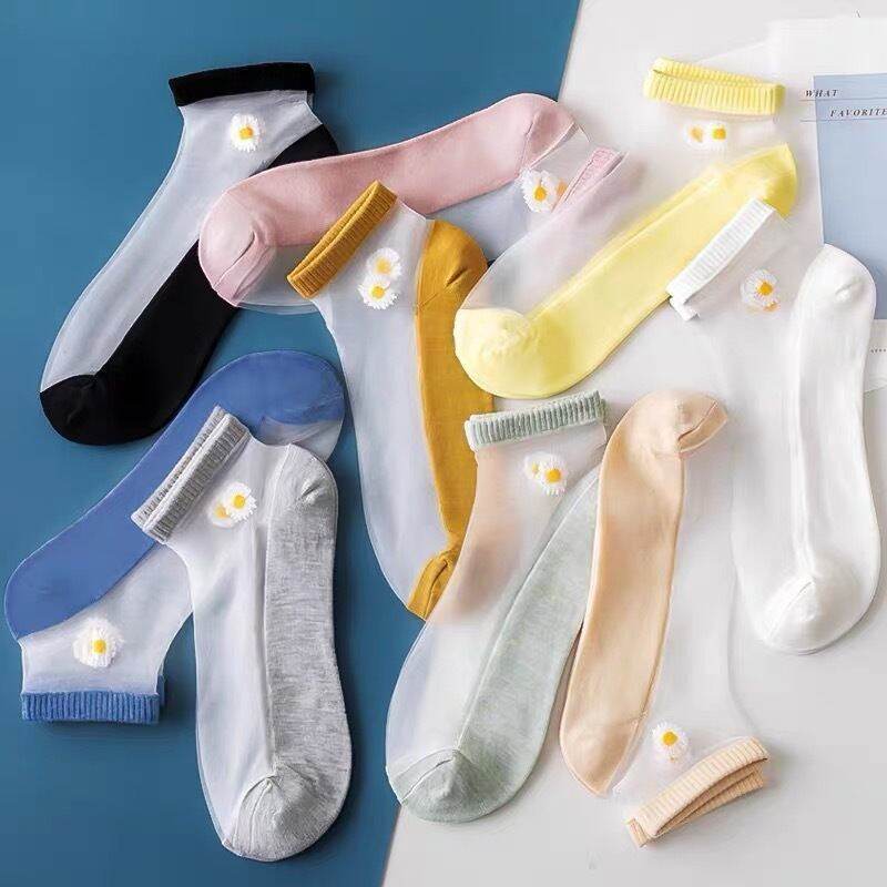Combo 2 đôi tất lưới hoa cúc