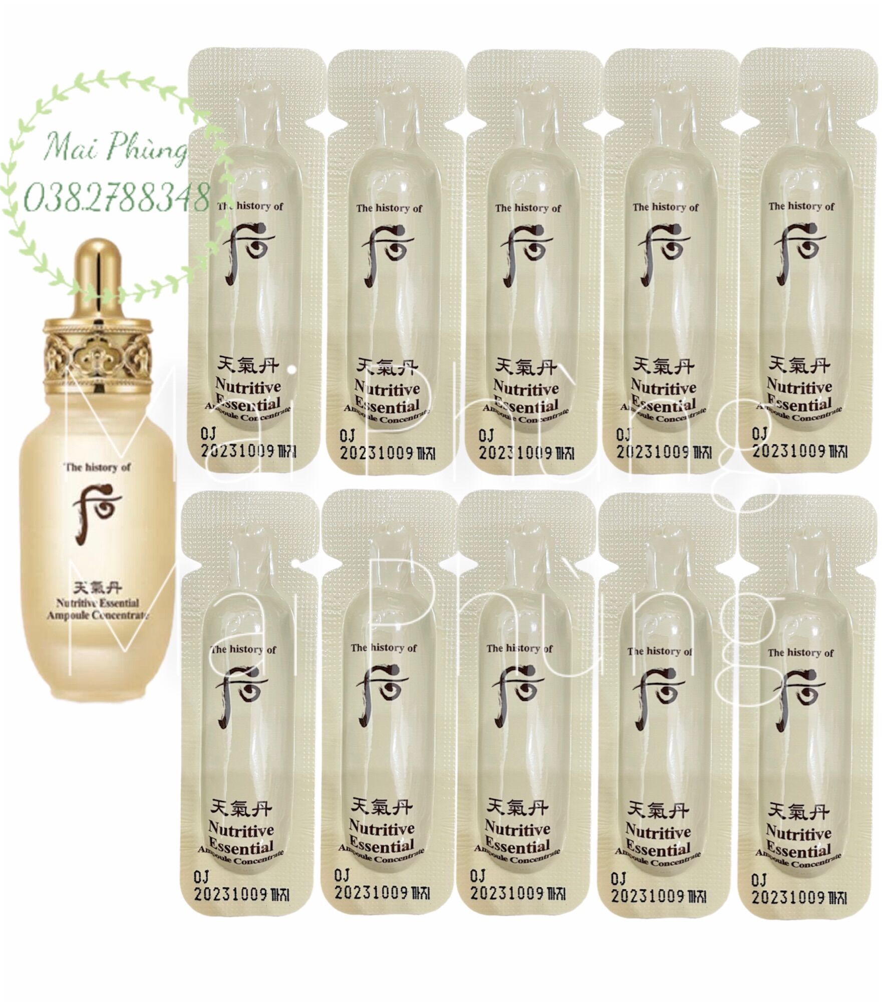 [Mới] 10 Gói Tinh Chất Sâm Núi Dưỡng Da Chống Lão Hoá Whoo Nutritive Esential Ampoule Concentrate