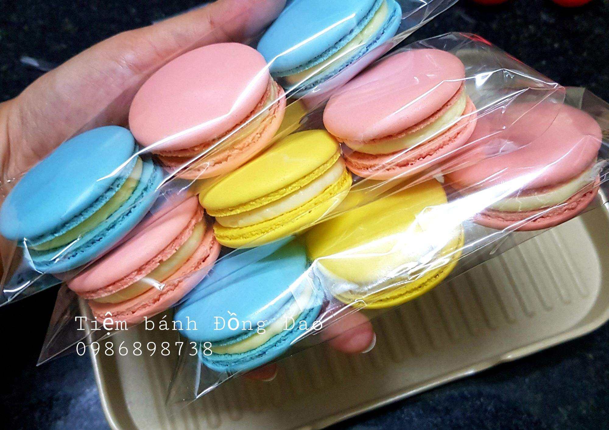 Set 10 pcs macarons size 4cm mix colours [ Tiệm bánh Đồng Dao]