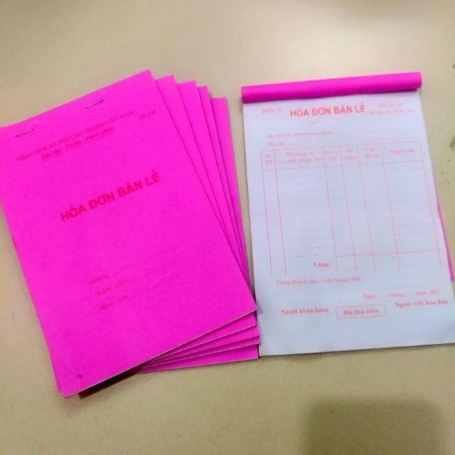 Sỉ 10 quyển hóa đơn bán lẻ 1 liên -rẻ