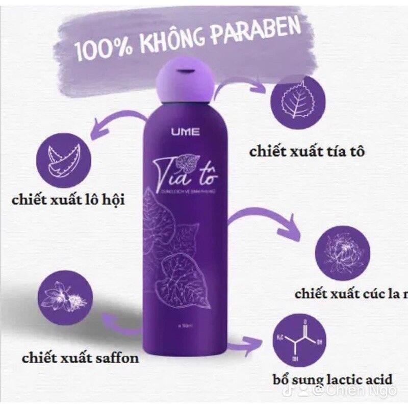 ￼[ Sẵn + Che tên ] DUNG DỊCH VỆ SINH LÁ TÍA TÔ UME 150ML