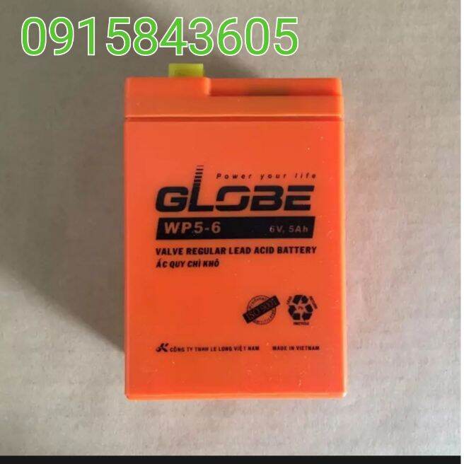 Ac quy quy kho 6v 5a h glob