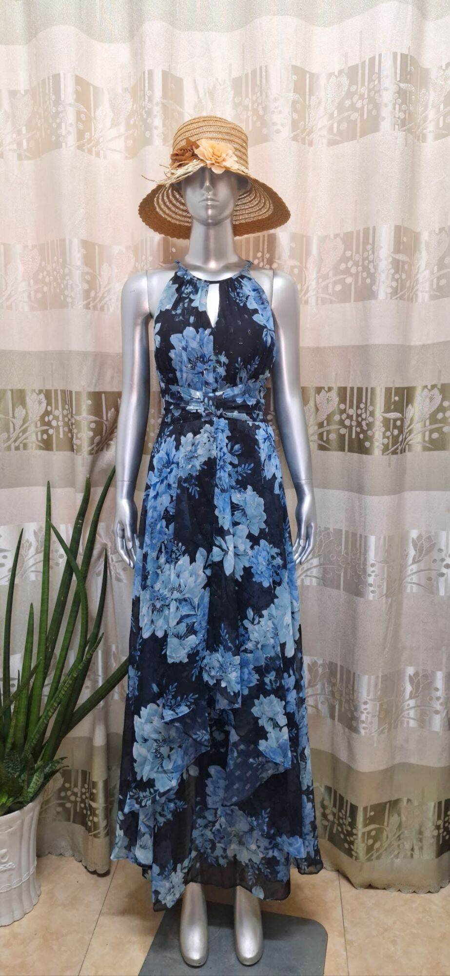 Đầm maxi hoa chiffon vnxk R&M Richards