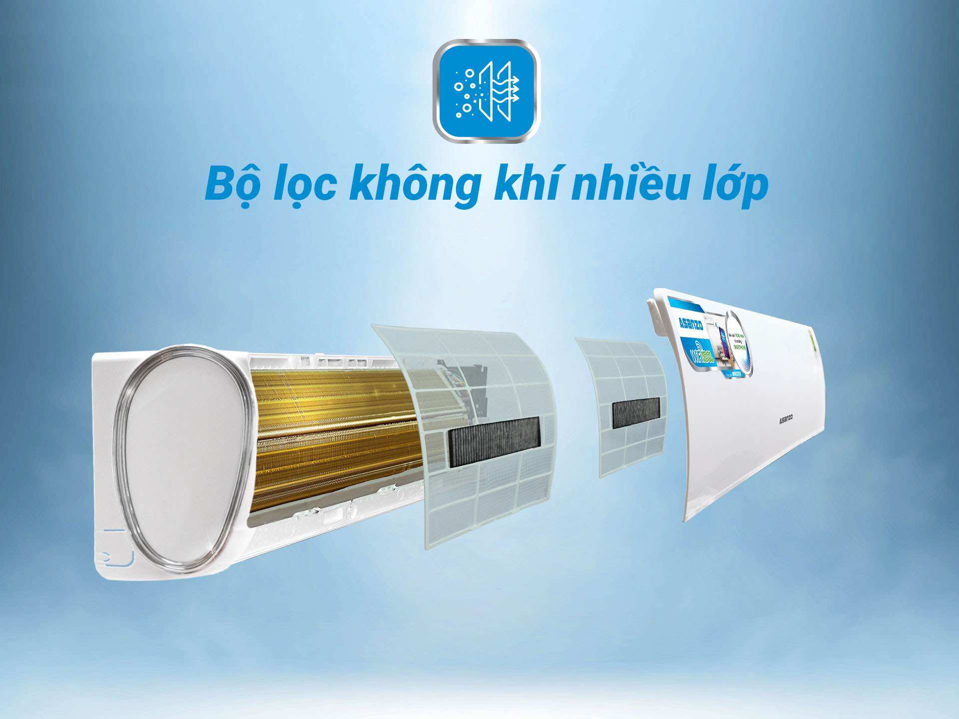 Điều hòa 1 chiều  Asanzo inverter 9000-K09N66