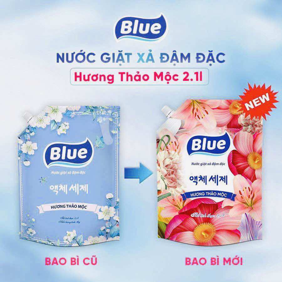 Nước giặt xả BLUE HQ cho trẻ sơ sinh {Can 2lit}