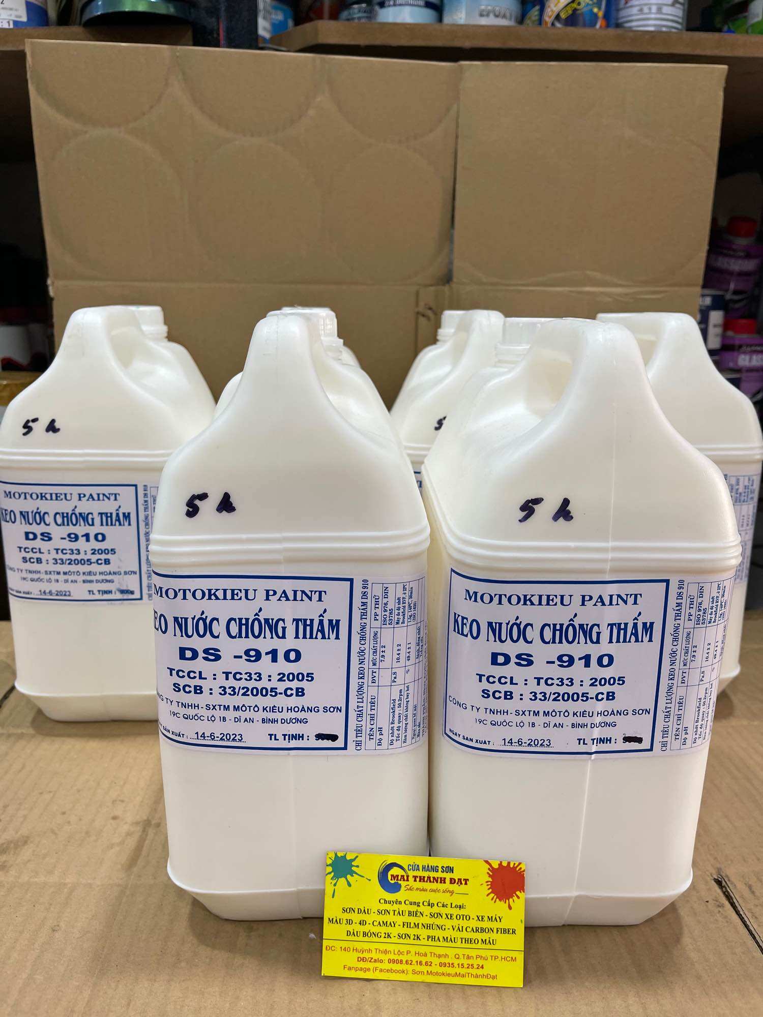 Keo Nước Chống Thấm Motokieu Ds-910 ( Chính Hãng Đại Lý Motokieu ) Bình 5Lít