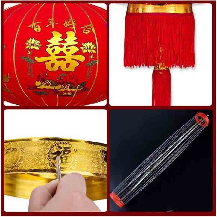 Đèn lồng đỏ size 60cm treo trang trí tết nhung