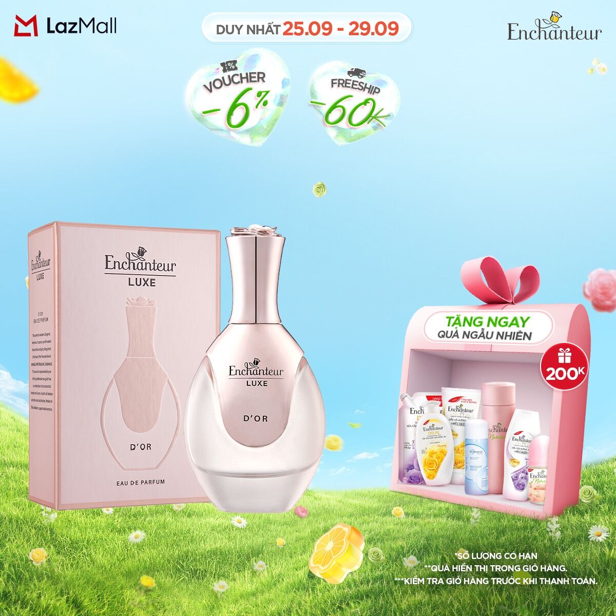 Nước hoa cao cấp EDP Enchanteur Luxe Dor/Rouge 50ml