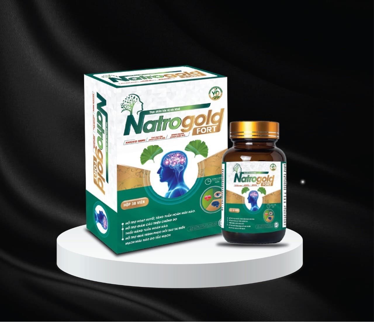 Viên uống bổ não NatroGold Fort 30 viên nguyên liệu Gingko nhập khẩu Mỹ