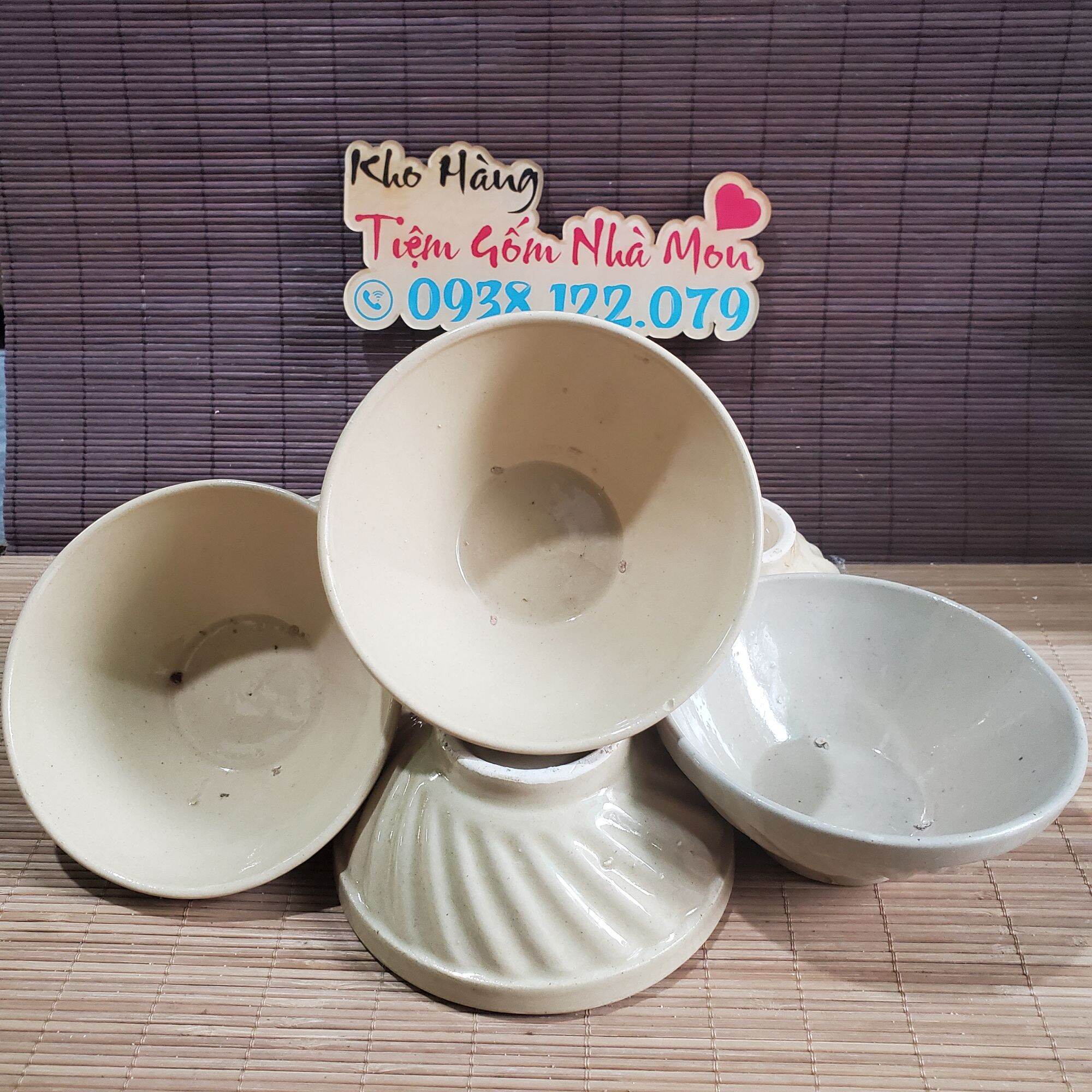 COMBO 5 CHÉN CƠM BÍ VÀNG NHẠT. (Chén cơm bánh ú kiểu xoắn)
