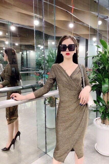 Đầm dự tiệc nhũ lấp lánh