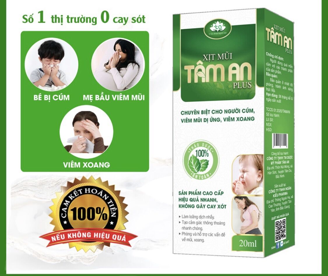 Xịt mũi tâm an cao cấp plus