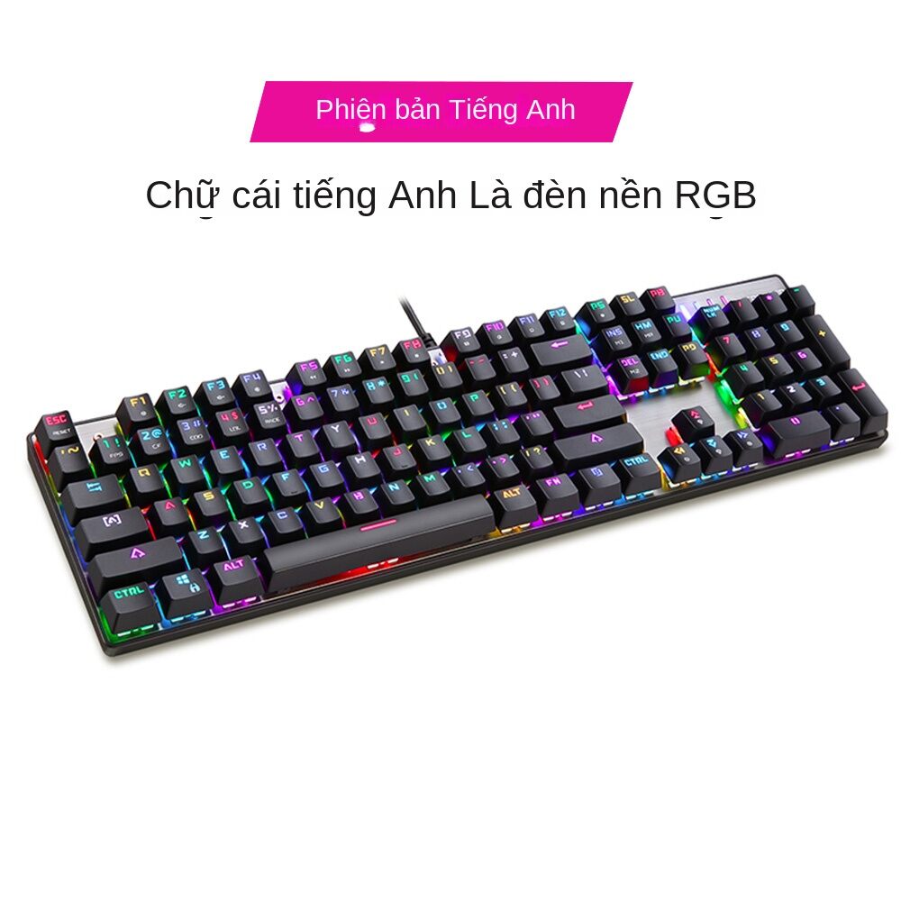 Motospeed CK104 Gaming Mechanical Keyboard 104 Keys RGB Backlit Wired Computer Office Typing Keyboards Red Switch For PC Laptop