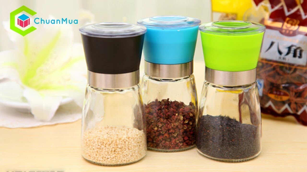 dụng cụ xay tiêu cối thủy tinh