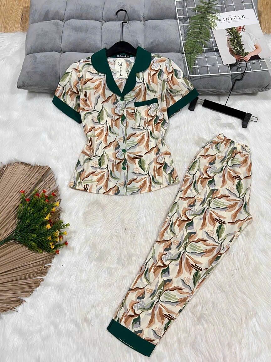 Bộ pijama mặc nhà lụa mango cao cấp