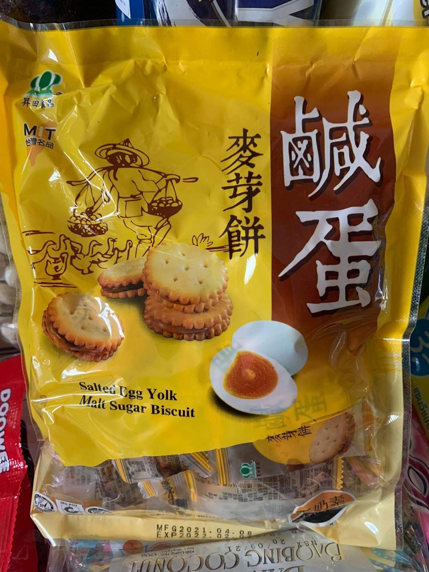 Bánh quy trứng muối đài loan 180gr