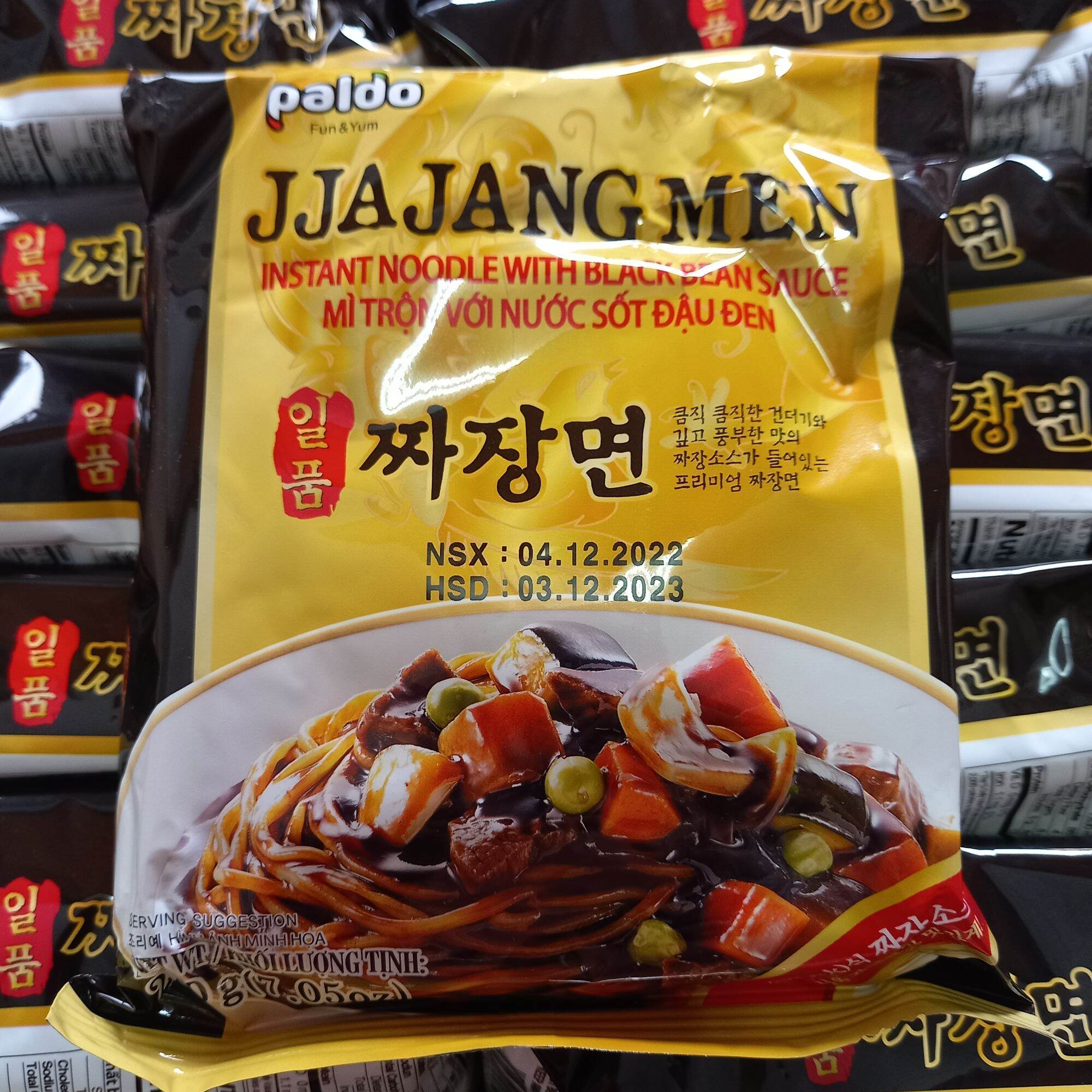 Mì Trộn Tương Đen Paldo Premium Jjajangmen 200g Mỳ Hàn Quốc HQ