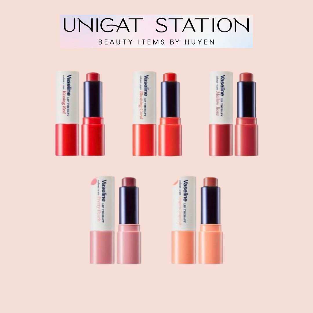 Son dưỡng có màu vaseline lip therapy colour+care lip balm