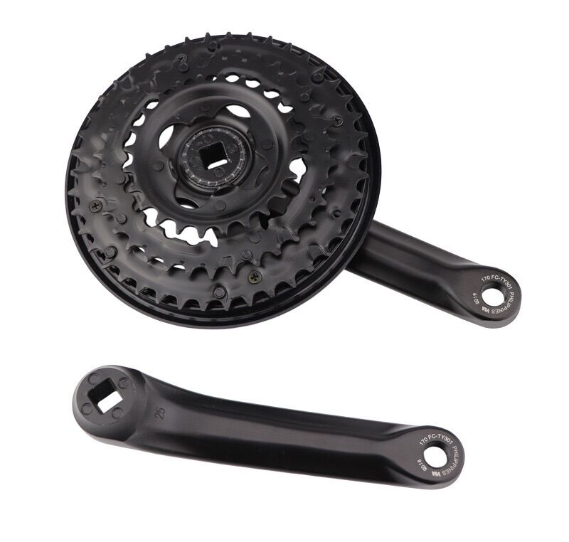 Shimano Ty301 Bicycle Crankset, 3-Layer Aluminum Material, Aluminum Material