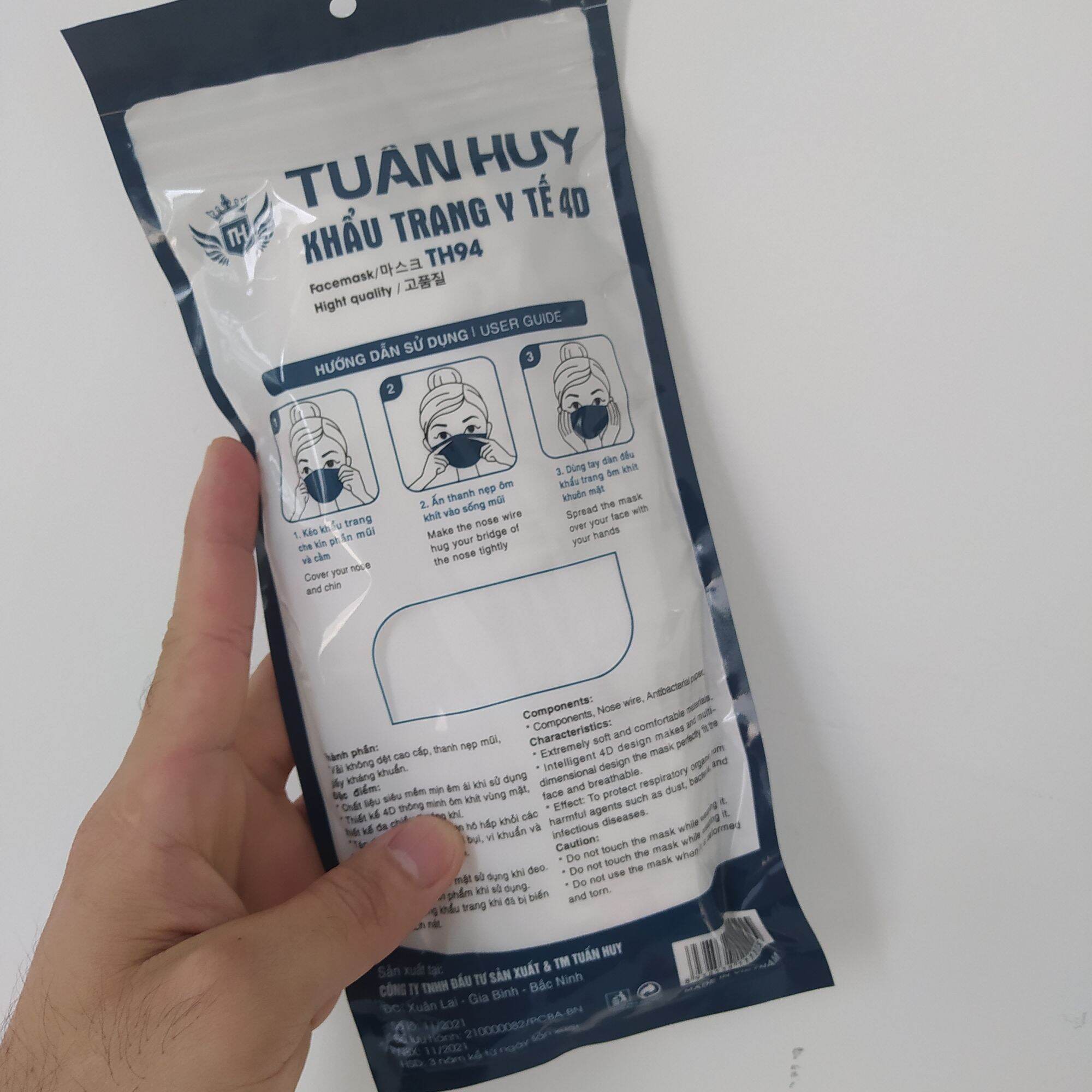 Khẩu trang y tế 4D TH94 Tuấn Huy