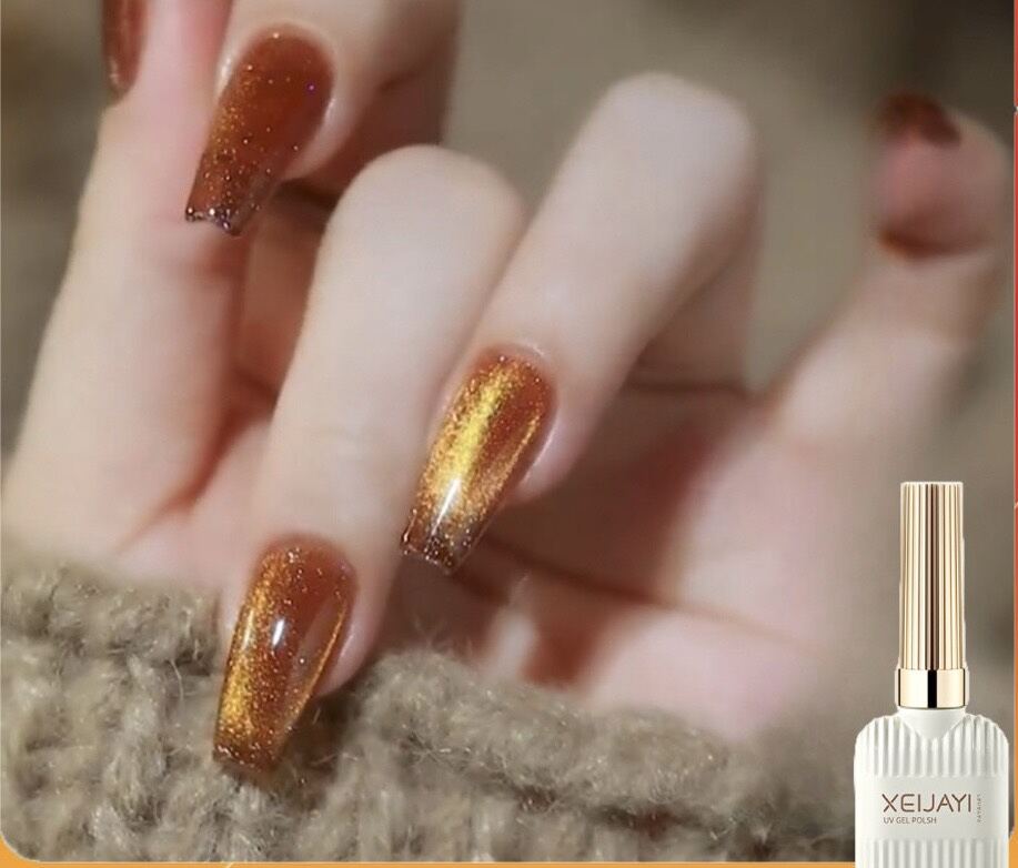  Sơn gel mắt mèo màu Nâu Hổ Phách XEIYAJI chai 15ml chất sơn đậm đặc màu đẹp 