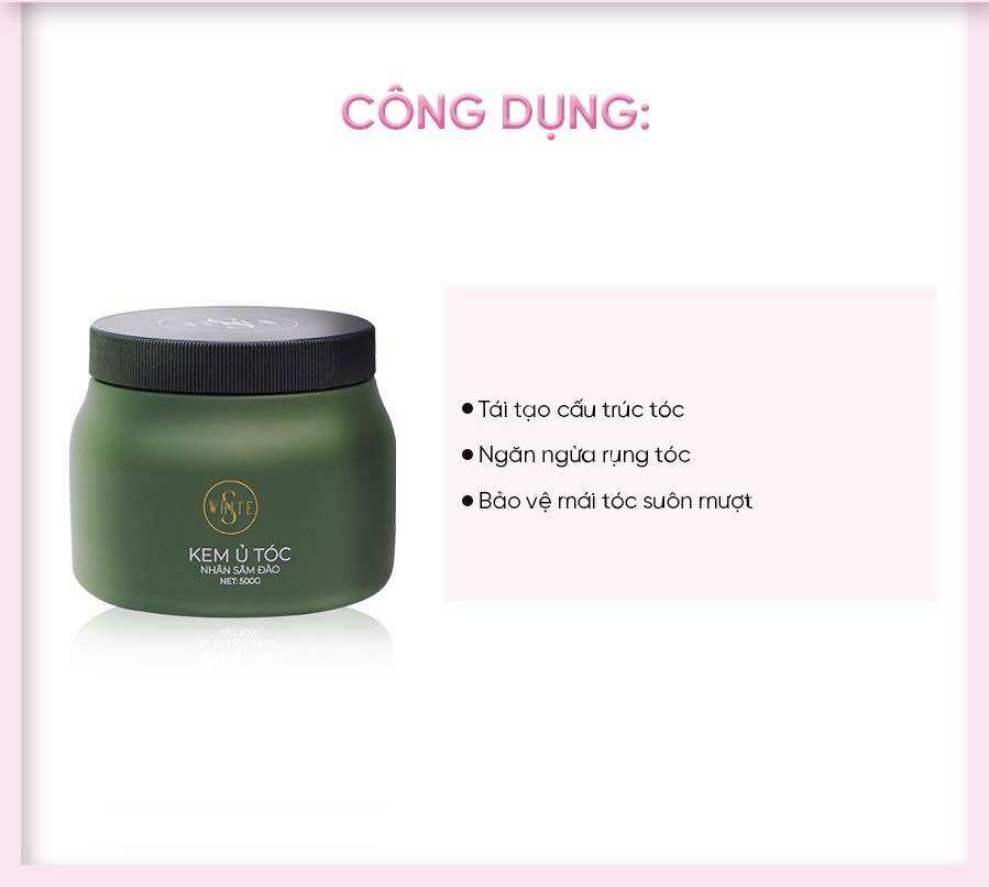 Kem ủ tóc nhân sâm đào swhite làm tóc chắc khỏe 500g