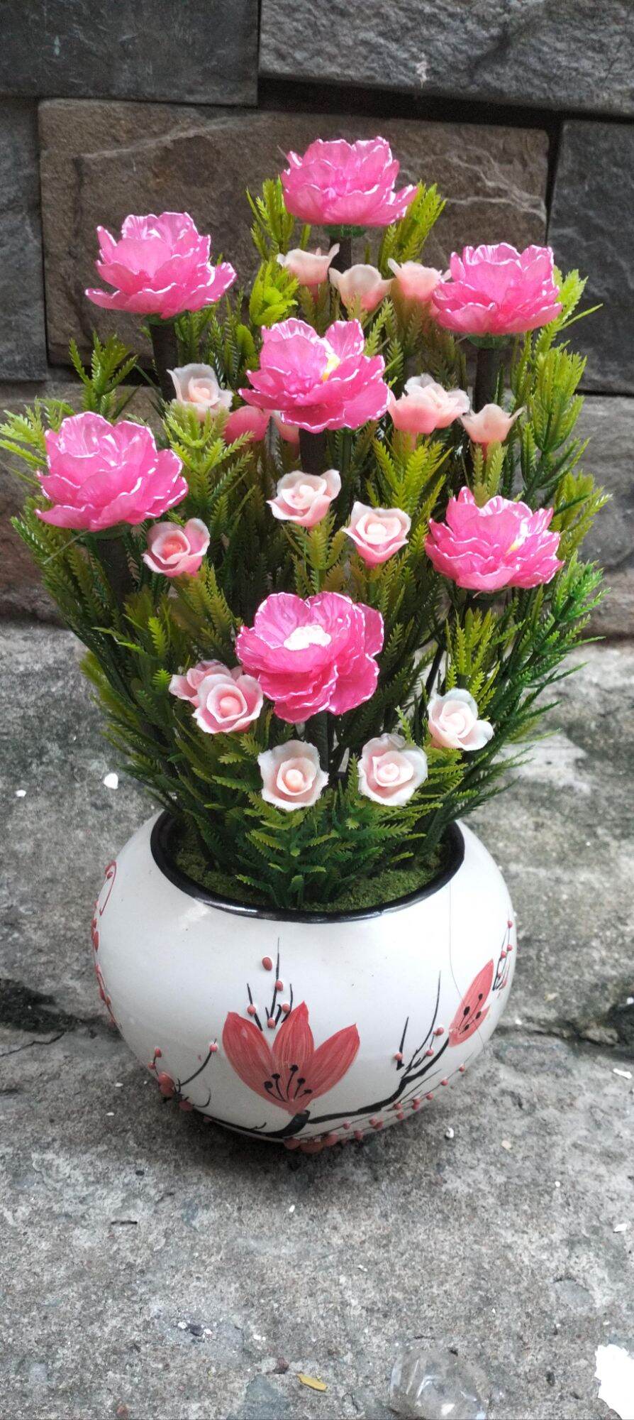 Chậu hoa hồng pha lê size 27cm